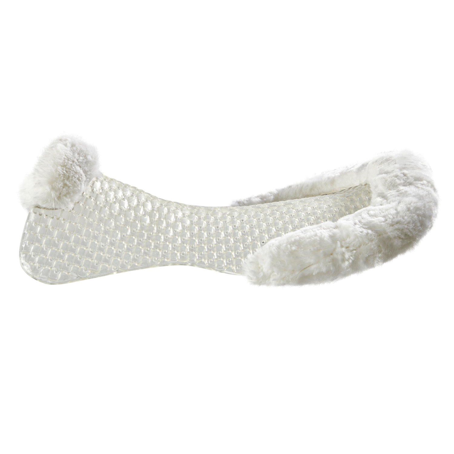 Acavallo | Respira Air Release Gel-Pad mit Schaffelleinsätzen Weiß  | Gel Transparent