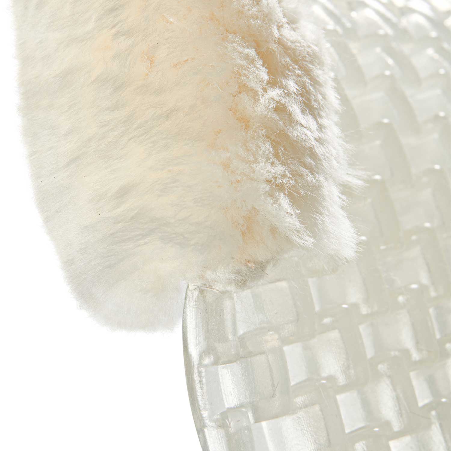 Acavallo | Respira Air Release Gel-Pad mit Schaffelleinsätzen und vorderer Erhöhung Natur | Gel Transparent