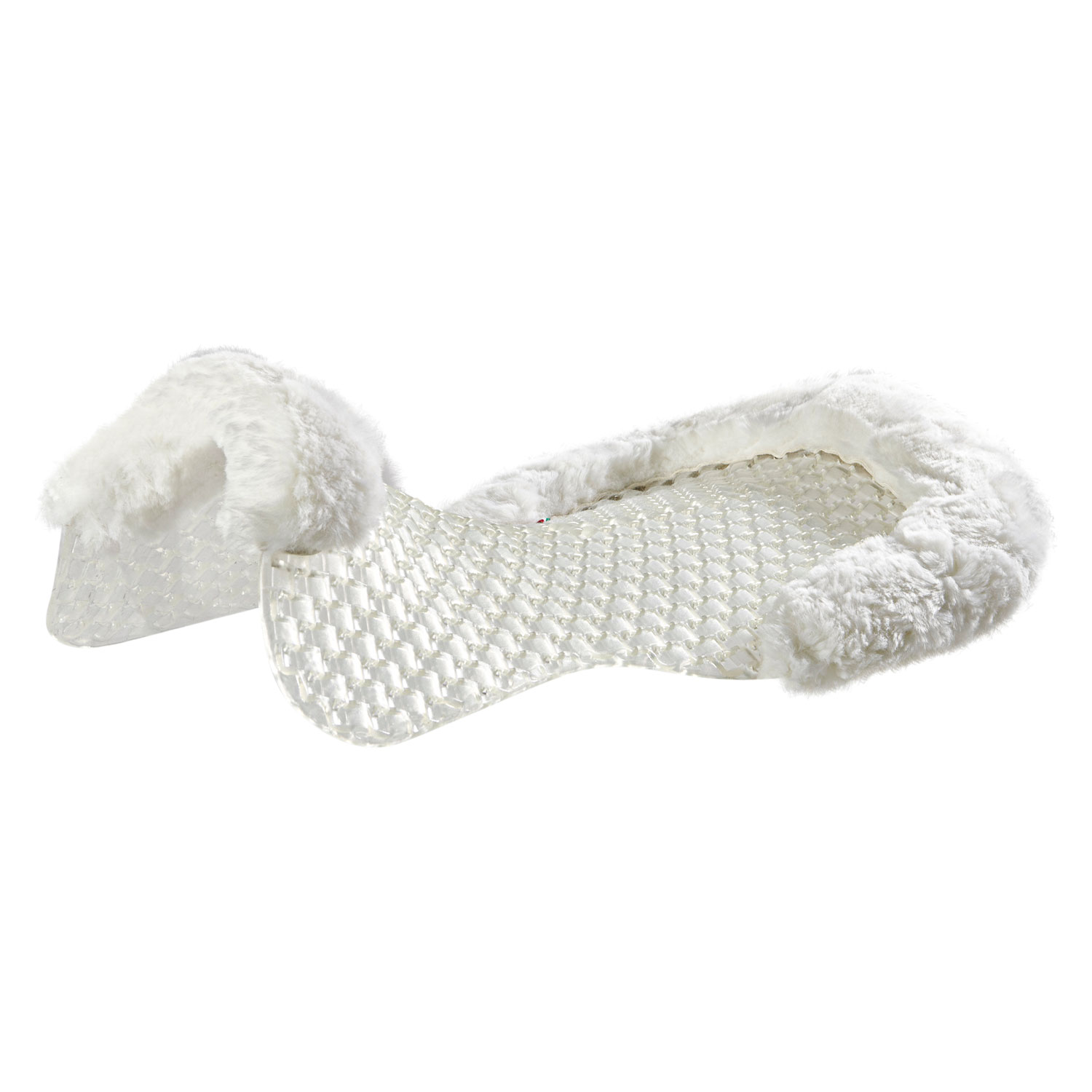Acavallo | Respira Air Release Gel-Pad mit Schaffelleinsätzen Weiß  | Gel Transparent