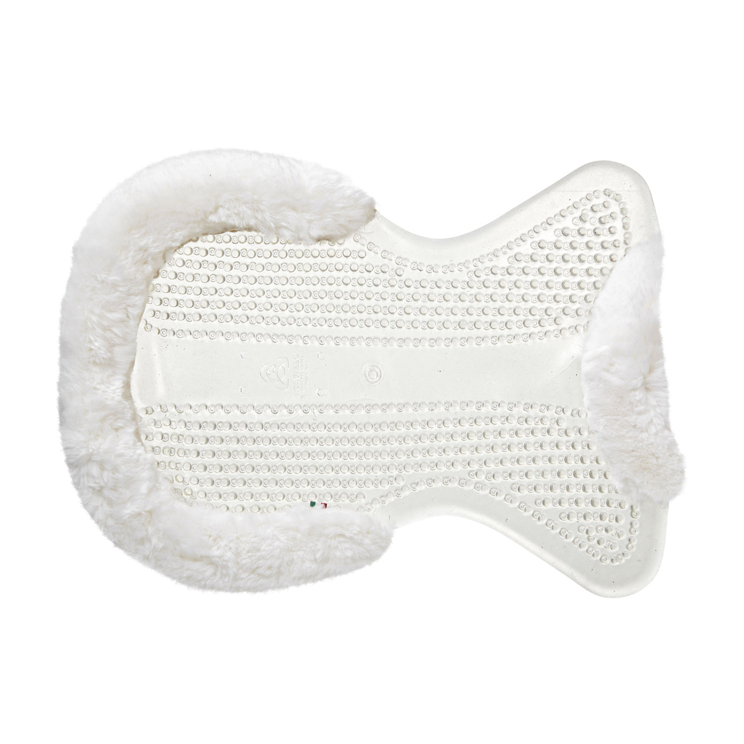 Acavallo | Massage Gel Pad  m. Schaffelleinsätzen Weiß | Gel Transparent