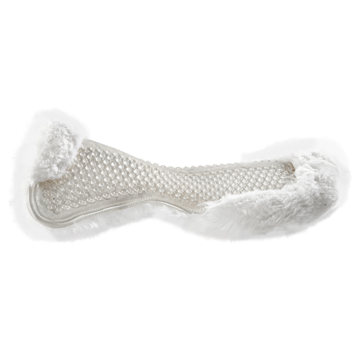 Acavallo | Massage Gel Pad mit Schaffell Weiß | Gel Transparent