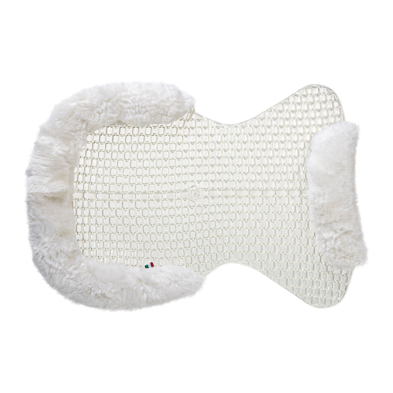 Acavallo | Respira Air Release Gel-Pad mit Schaffelleinsätzen Weiß  | Gel Transparent