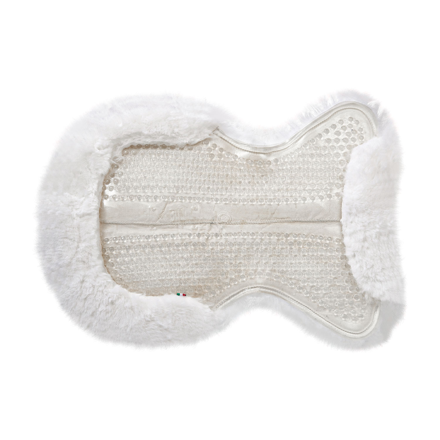 Acavallo | Massage Gel Pad mit Schaffell Weiß | Gel Transparent